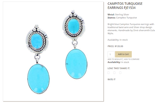 Campitos Turquoise Earrings- Click to Shop